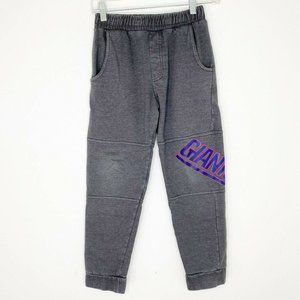 NFL Majestic New York Giants Gray Logo Sweatpants Youth Medium